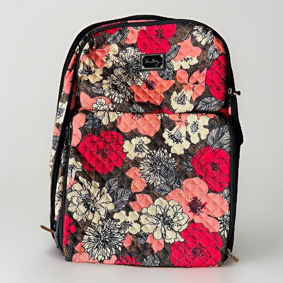 Vera Bradley Other - Vera Bradley Floral Carry-On Rolling Soft Case, Retractable Handle, Pink/Black